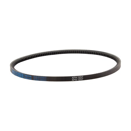 D&D XPA1257 Cogged, Metric V-Belt, 1257mm Outside Length, 13 mm Top Width, 10 mm Thickness, 1 Ribs XPA1257
